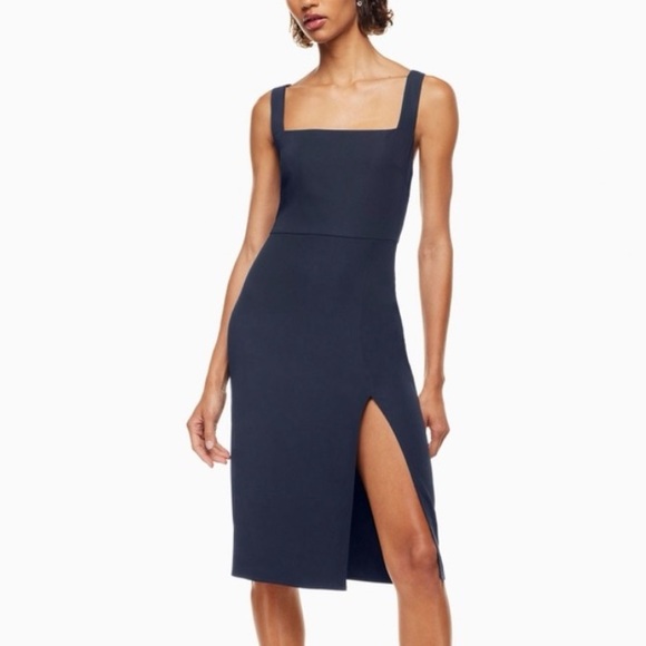 Babaton | 90s Slit Midi Dress - Picture 1 of 5